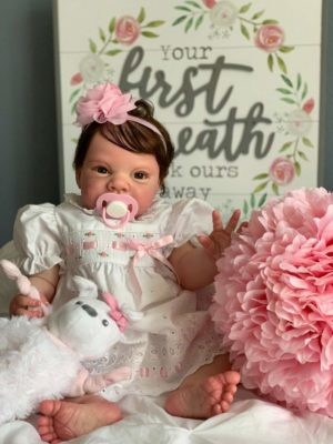 Reborn Baby Girl with Hand Rooted Hair