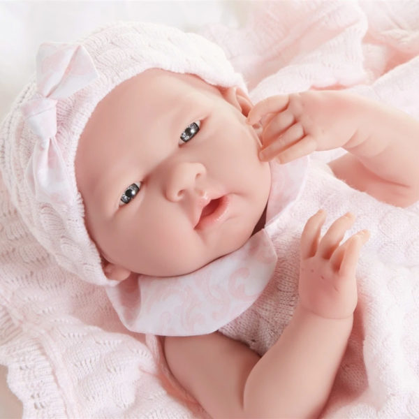 JC toys 15” La Newborn Pretty Pink Knit Set