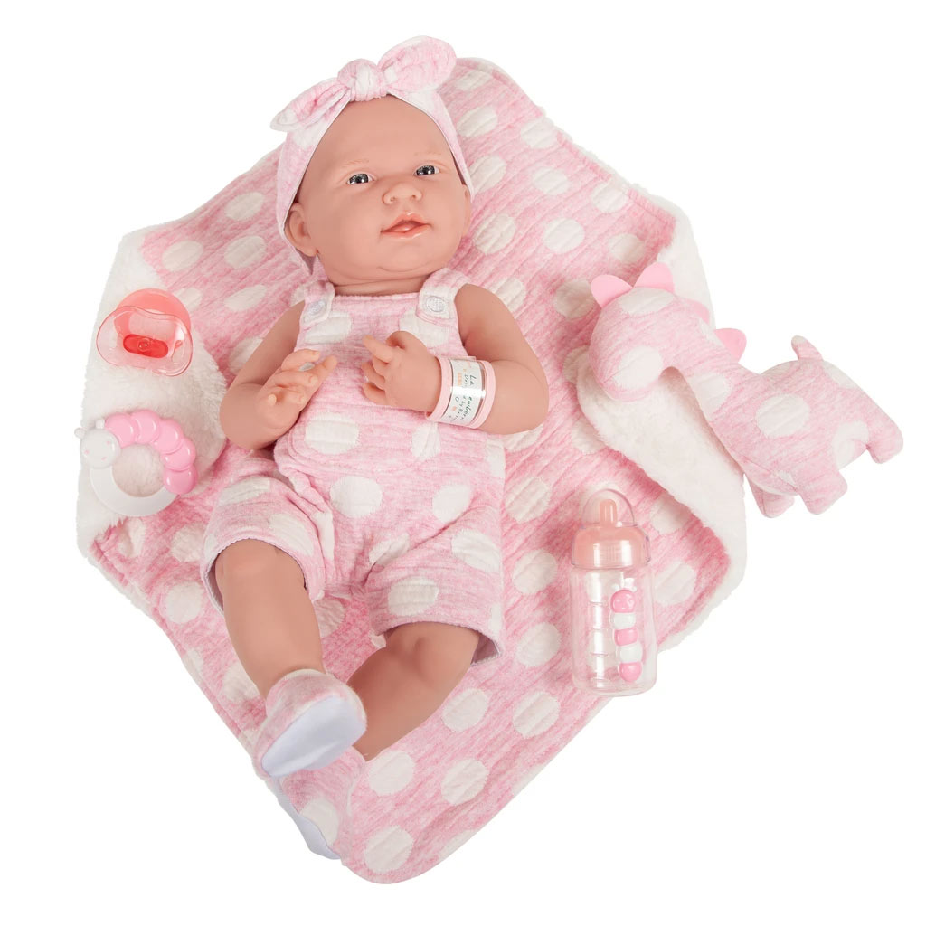 JC toys 15” La Newborn Pretty Pink Knit Set