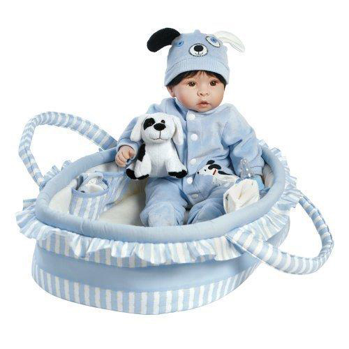 real-looking-baby-doll-finn-sparky-vinyl Finn & Sparky Free Bassinet
