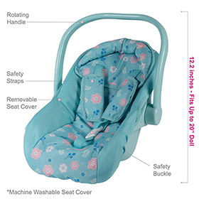 Adora Flower Power Baby Doll Car Seat