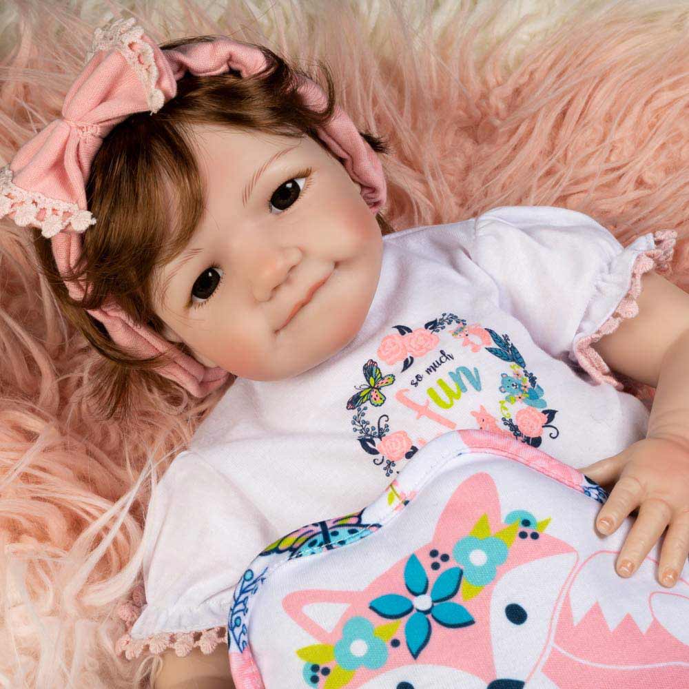 Paradise Galleries Silicone Reborn Toddler Baby Doll with Magnetic Pacifier, So Much Fun