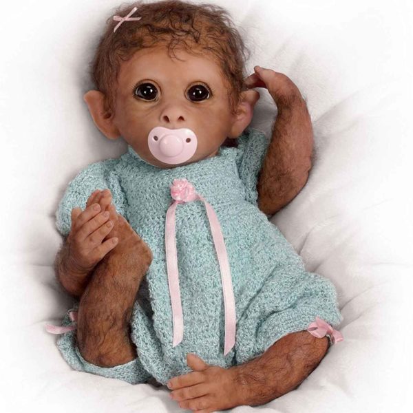 Ashton-Drake-Clementine-Needs-a-Cuddle---Lifelike-Baby-Monkey-Doll-by-Linda-Murray---RealTouch-Vinyl-Skin-2 "Clementine Needs A Cuddle" Baby Monkey Doll By Linda Murray