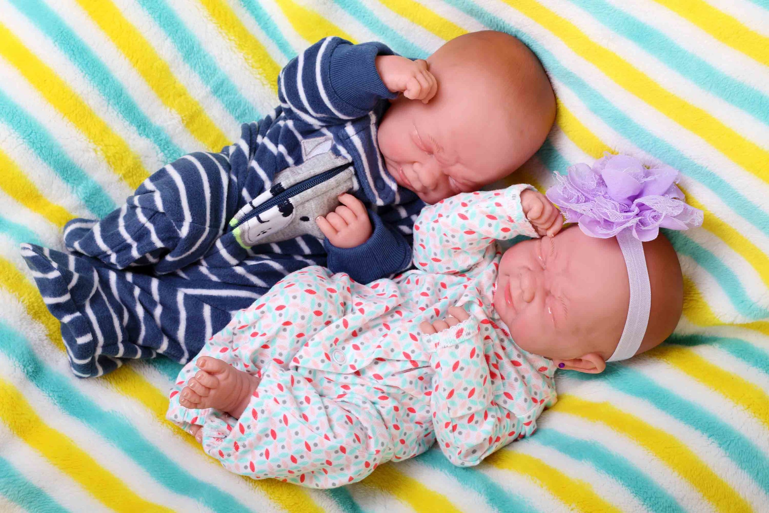 boy girl twin baby dolls