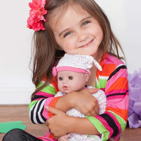 Adora Playtime Dot Baby Doll with spotty sleeper, hat and Bottle