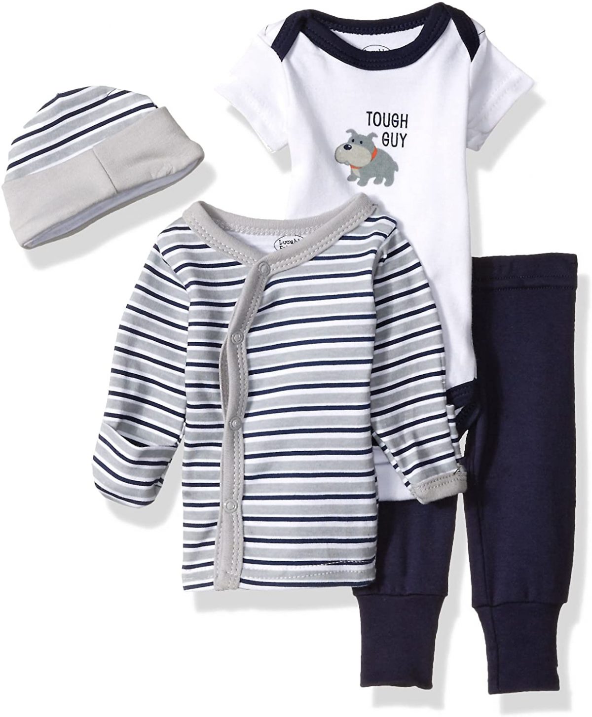 Luvable Friends Baby Boys' Cotton Preemie Layette Set