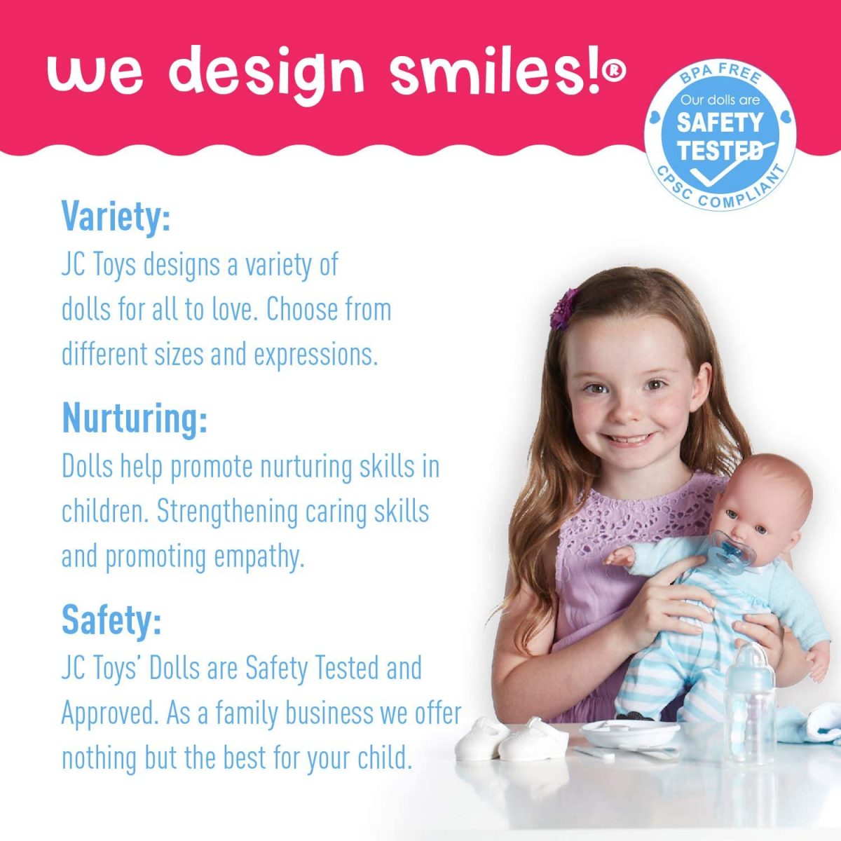 JC Toys - Berenguer Boutique with Bottle, Rattle, Pacifier & Accessories