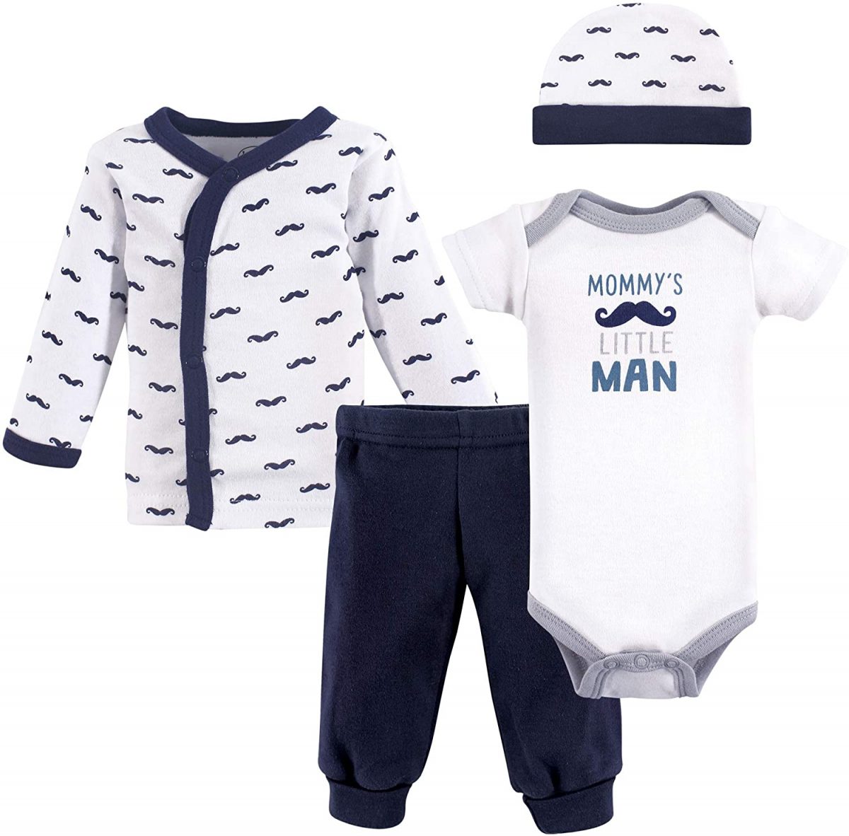 Luvable Friends Baby Boys' Cotton Preemie Layette Set