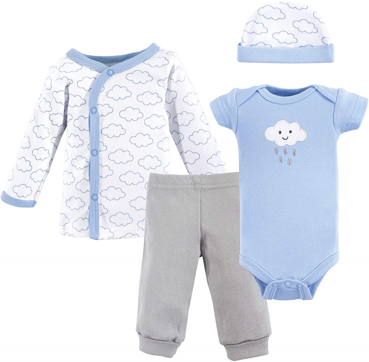 Luvable Friends Baby Boys' Cotton Preemie Layette Set
