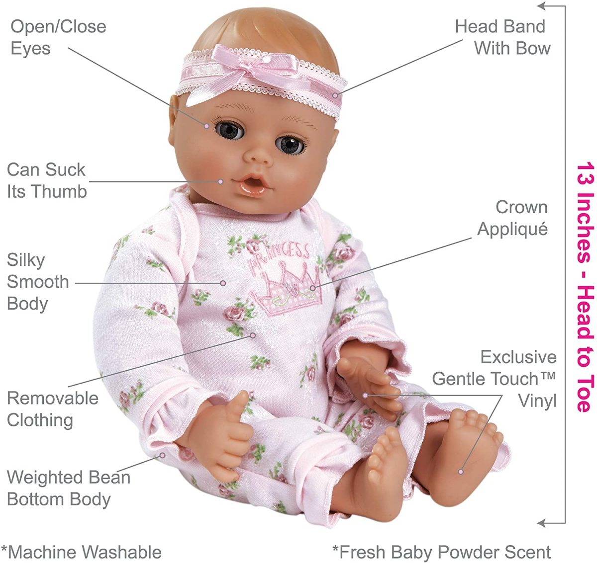 Adora Playtime Little Princess 13 inch Baby Doll