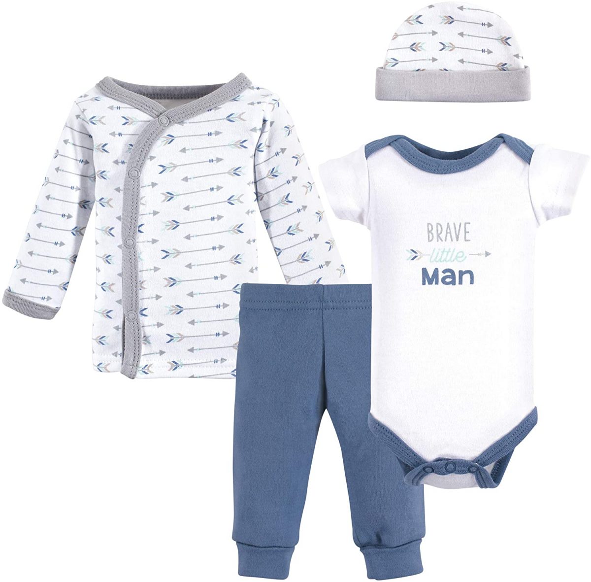 Luvable Friends Baby Boys' Cotton Preemie Layette Set