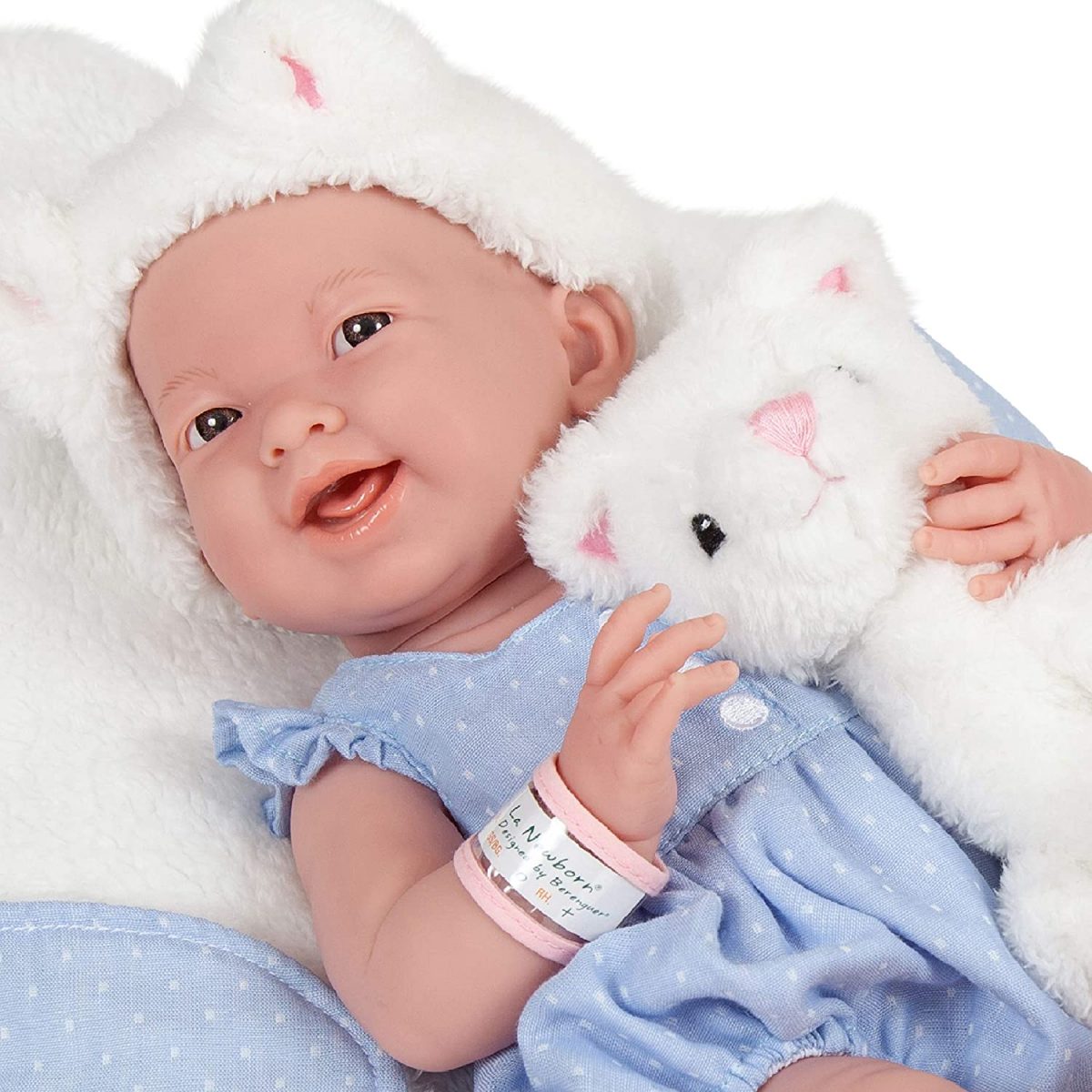 JC Toys - La Newborn Comes With Pink Knit Outfit and Accessories