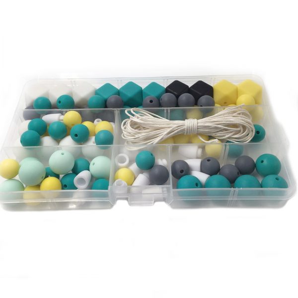 DIY Silicone Teething Necklace Set Silicone Beads
