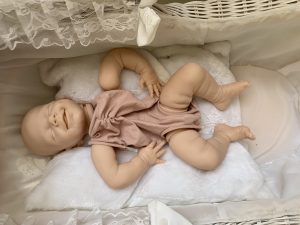 Reborn Doll Kit Sleeping April Smiley Face DIY Doll Parts