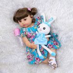 NPK 55CM Baby Doll Reborn Toddler Girl Doll Full Body Silicone Doll