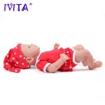 IVITA Full body silicone bebe reborn doll with 3 colors eye realistic girl baby toy for children with clothes