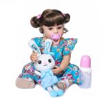 NPK 55CM Baby Doll Reborn Toddler Girl Doll Full Body Silicone Doll