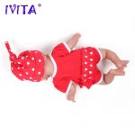 IVITA Full body silicone bebe reborn doll with 3 colors eye realistic girl baby toy for children with clothes