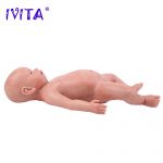 IVITA 46cm Silicone Body Reborn Baby Dolls Alive Babies Girl and Boy Opened Eyes Toys