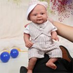 IVITA Full Body soft Silicone Reborn Dolls Smile Baby Boy Toys