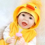 NPK 55CM Reborn Baby Doll Lifelike Newborn BabyDuck Dress Set