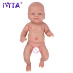 IVITA Full Body soft Silicone Reborn Dolls Smile Baby Boy Toys