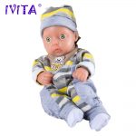 IVITA 28cm Full Silicone Body Reborn Baby Girl Dolls Boneca Juguetes Alive Toys