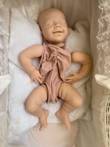 Reborn Doll Kit Sleeping April Smiley Face DIY Doll Parts