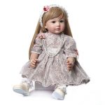 60CM Doll Princess Reborn Toddler Girl Doll with Long Blonde Hair