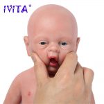 IVITA 46cm Silicone Body Reborn Baby Dolls Alive Babies Girl and Boy Opened Eyes Toys