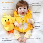 NPK 55CM Reborn Baby Doll Lifelike Newborn BabyDuck Dress Set
