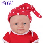 IVITA Full body silicone bebe reborn doll with 3 colors eye realistic girl baby toy for children with clothes