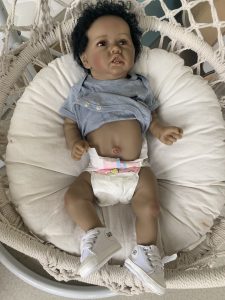 56CM NPK Full body Silicone Reborn Baby Doll with Teeth