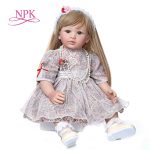 60CM Doll Princess Reborn Toddler Girl Doll with Long Blonde Hair