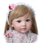 60CM Doll Princess Reborn Toddler Girl Doll with Long Blonde Hair