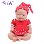 IVITA Full body silicone bebe reborn doll with 3 colors eye realistic girl baby toy for children with clothes