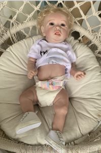 56CM NPK Full body Silicone Reborn Baby Doll with Teeth