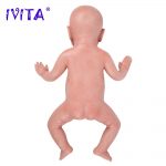 IVITA 46cm Silicone Body Reborn Baby Dolls Alive Babies Girl and Boy Opened Eyes Toys
