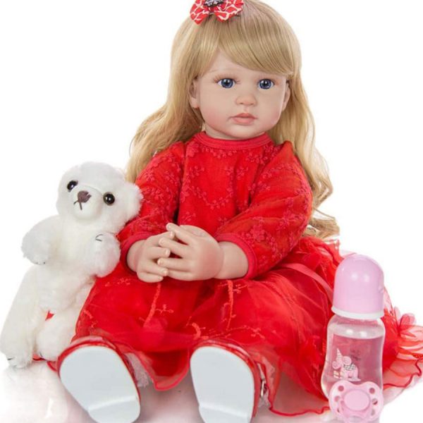 Lifelike Handmade Newborn Babies Toy Long Hair Girl Doll Princess Clothes Gifts Toys