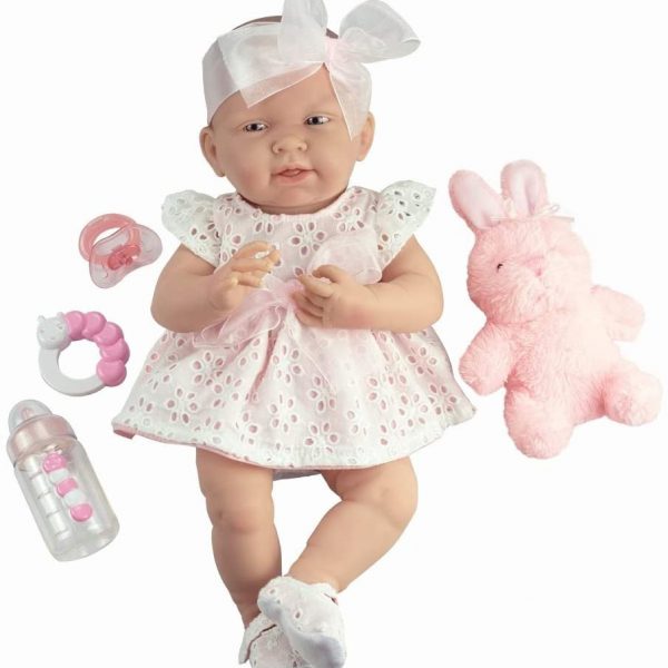 JC Toys La Newborn with Fluffy Bunny and Accessories