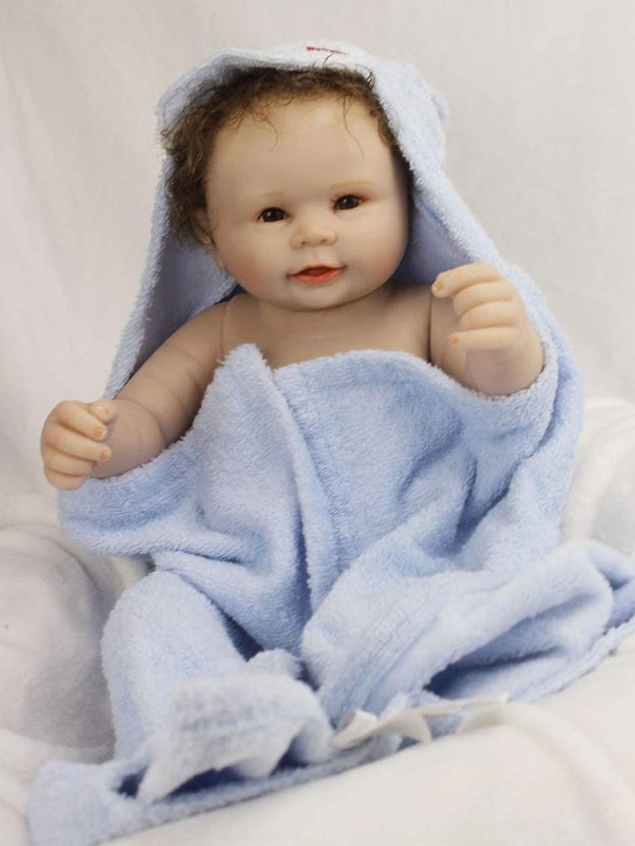 WANGP Rebirth Baby Doll,46cm Simulation Silicone Vinyl Rebirth Baby Doll,Children's Day Gift,Simulation Doll,Suitable for Boys and Girls,Boy