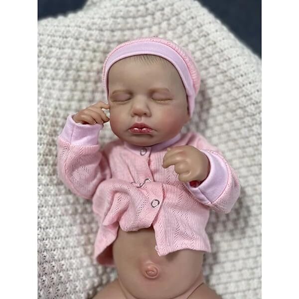 20 Inch/50cm Realistic Newborn Baby Girl Dolls Soft Silicone Baby Doll with Full Body and Toy Accessories for Kids Gift