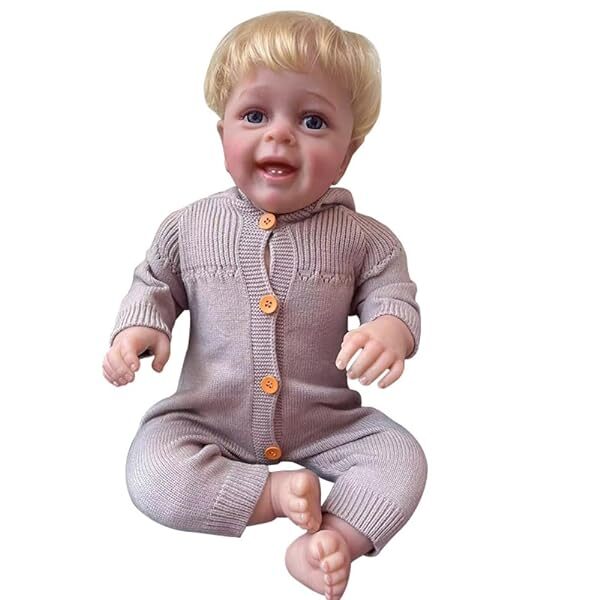 24 Inch Reborn Baby Dolls Real Life Reborn Toddler Boy Realistic 60cm Handmade Toy Gift Set for Kids Birthday Xmas
